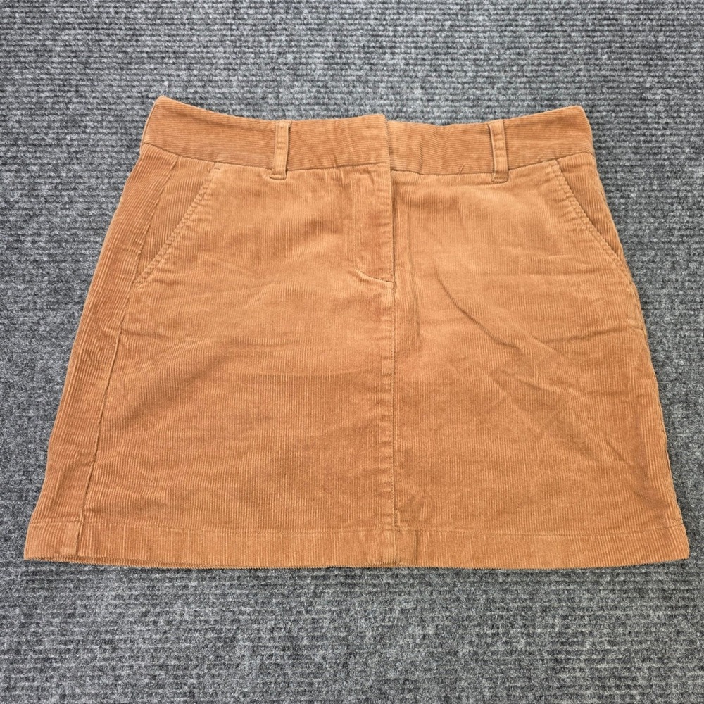 Vineyard Vines Corduroy Mini Skirt Women's Size 10 Tan Camel Stretch Cotton